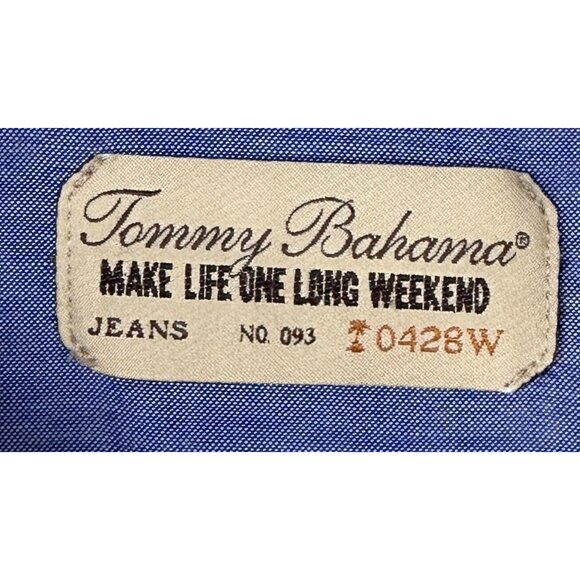 Tommy Bahama Mens Shirt Button Up Long Sleeve Casual Orange Blue Plaid X-Large - Picture 4 of 13